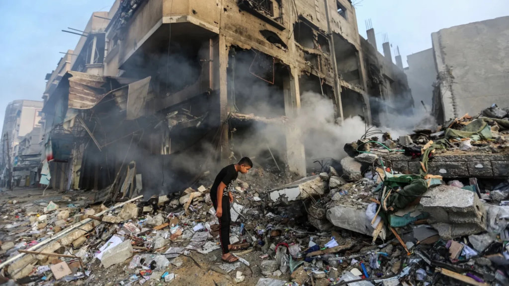 Warzone reporting dangers in Middle East