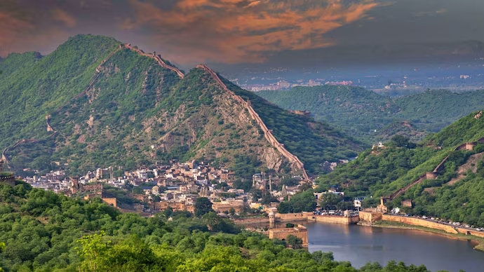 Environmental activists protesting to save the Aravalli range from deforestation and mining